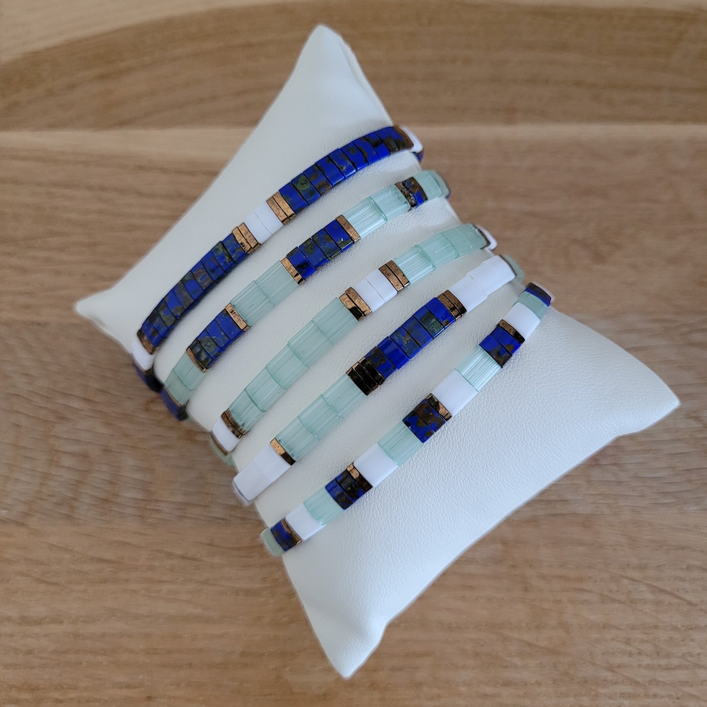 Tila - Bleu picasso et vert soie