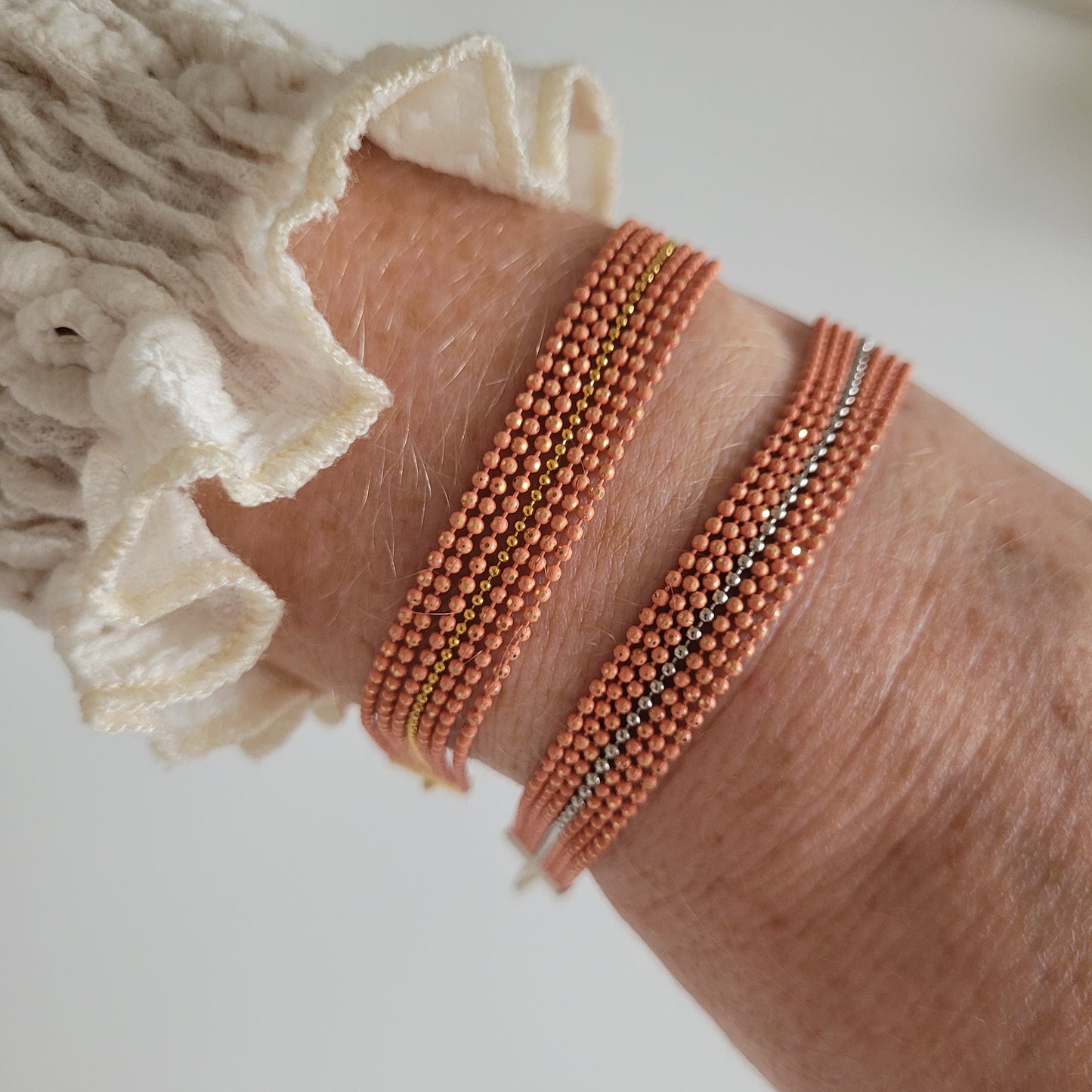 bracelet chaines micro perlées clementine
