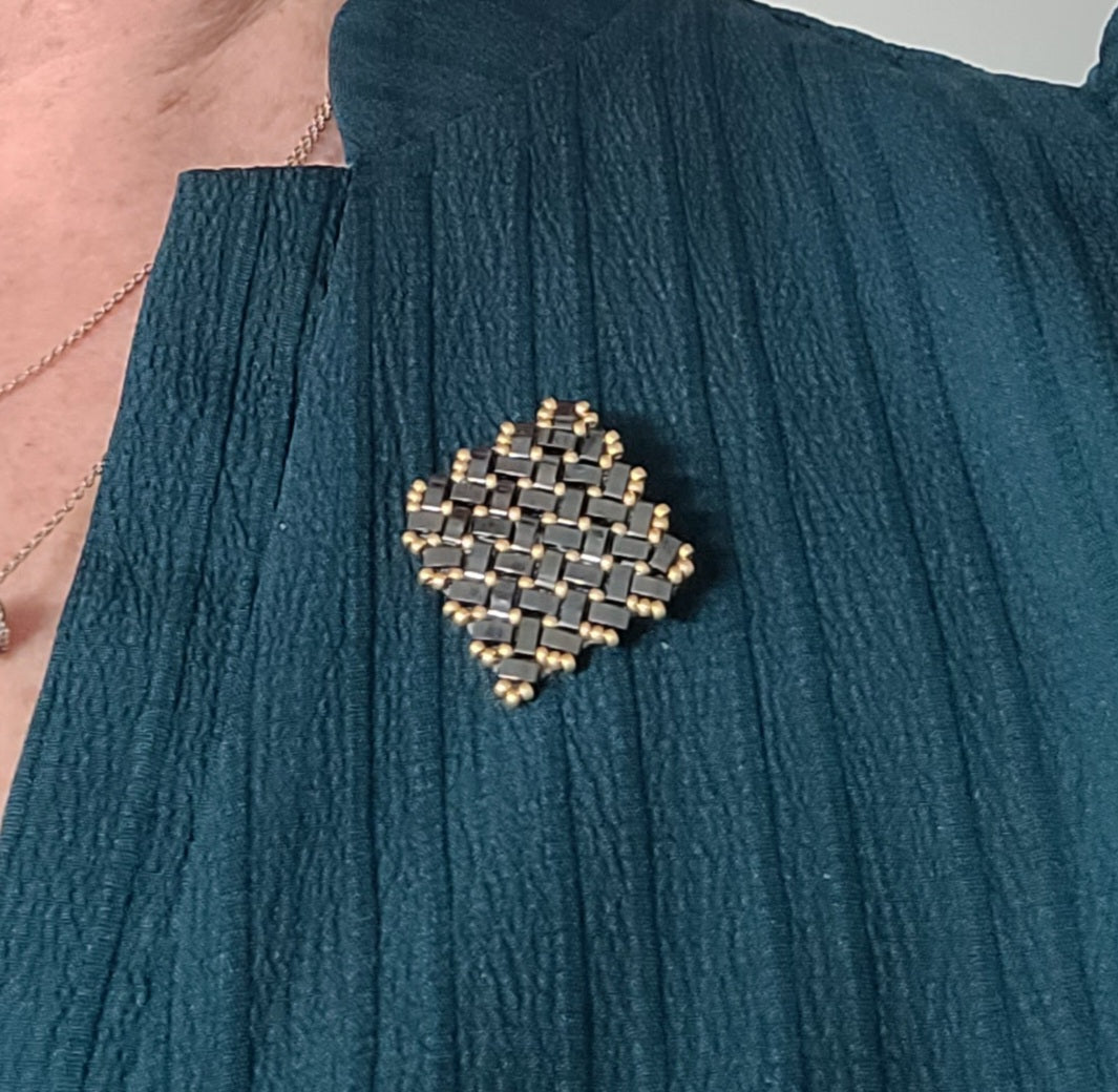 broches perles miyuki vêtements