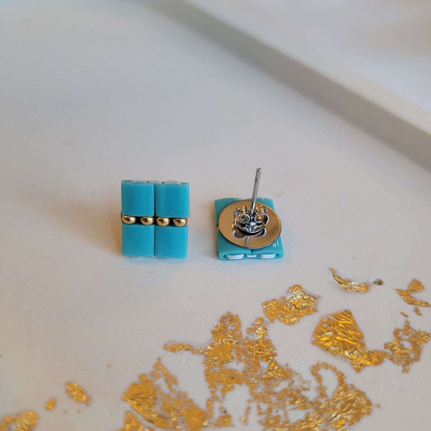 Puces d'oreilles - Turquoise