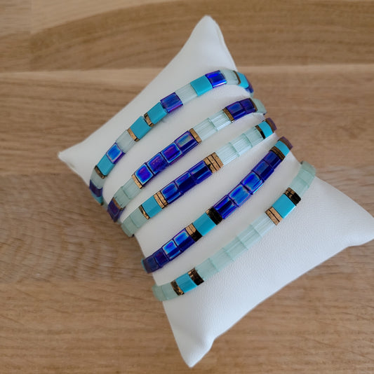 Tila - Bleu cobalt et vert soie