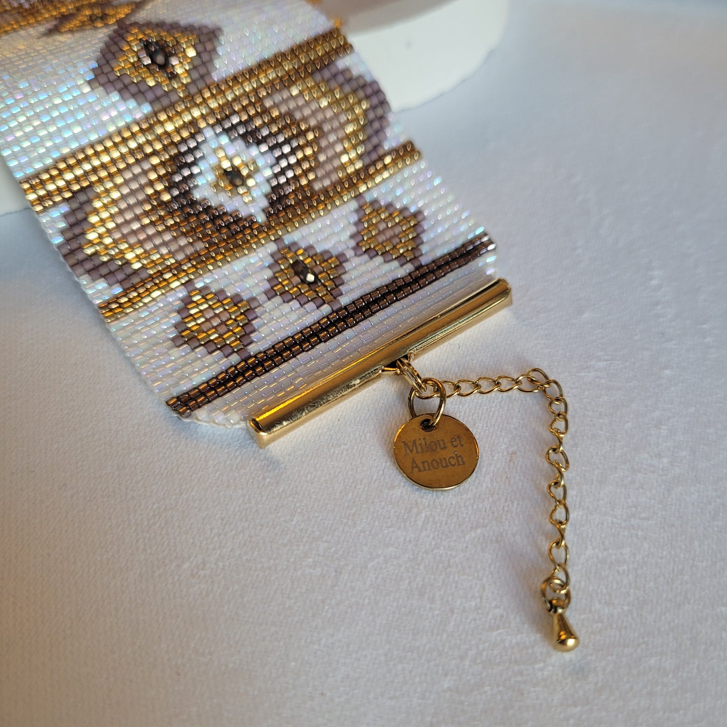 Square - blanc et beige