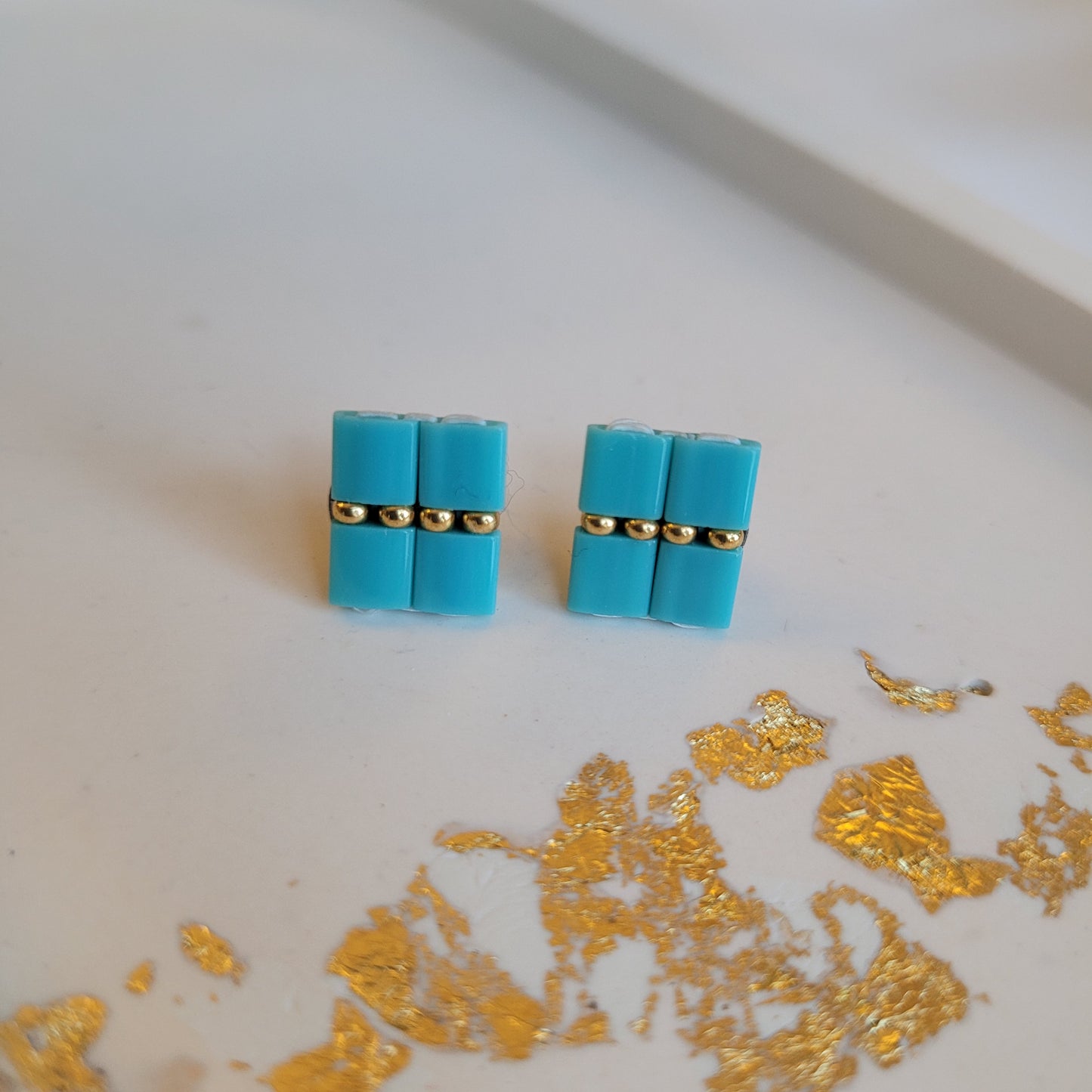 Puces d'oreilles - Turquoise